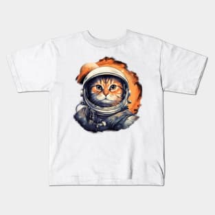 Astronaut Space Cat Kids T-Shirt